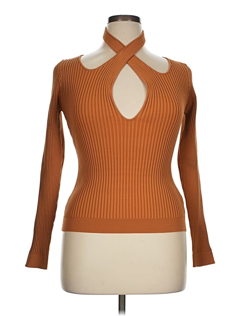 Minkpink Turtleneck Sweater In Orange