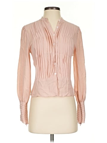 Studio M Long Sleeve Silk Top (view 1)
