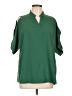 Unbranded 100% Polyester Green Short Sleeve Blouse Size L - photo 1