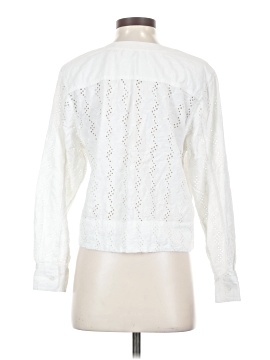Madewell Long-Sleeve Popover Top in Eyelet (view 2)