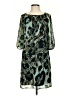 Helene Berman 100% Polyester Animal Print Teal Cocktail Dress Size S - photo 1