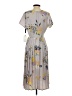 Leith 100% Polyester Floral Gray Casual Dress Size S - photo 2