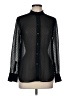 H&M 100% Polyester Polka Dots Black Long Sleeve Blouse Size 8 - photo 1