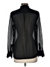H&M 100% Polyester Polka Dots Black Long Sleeve Blouse Size 8 - photo 2