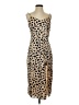 e.ssue 100% Polyester Animal Print Tan Cocktail Dress Size S - photo 1