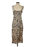 e.ssue 100% Polyester Animal Print Tan Cocktail Dress Size S - photo 2