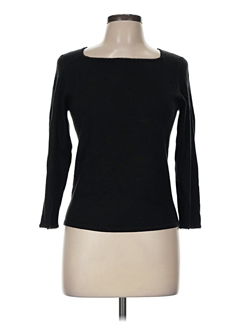 Pre-owned Dana Buchman 3/4 Sleeve T-shirt In Black