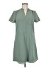 Monteau Solid Green Casual Dress Size M - photo 1