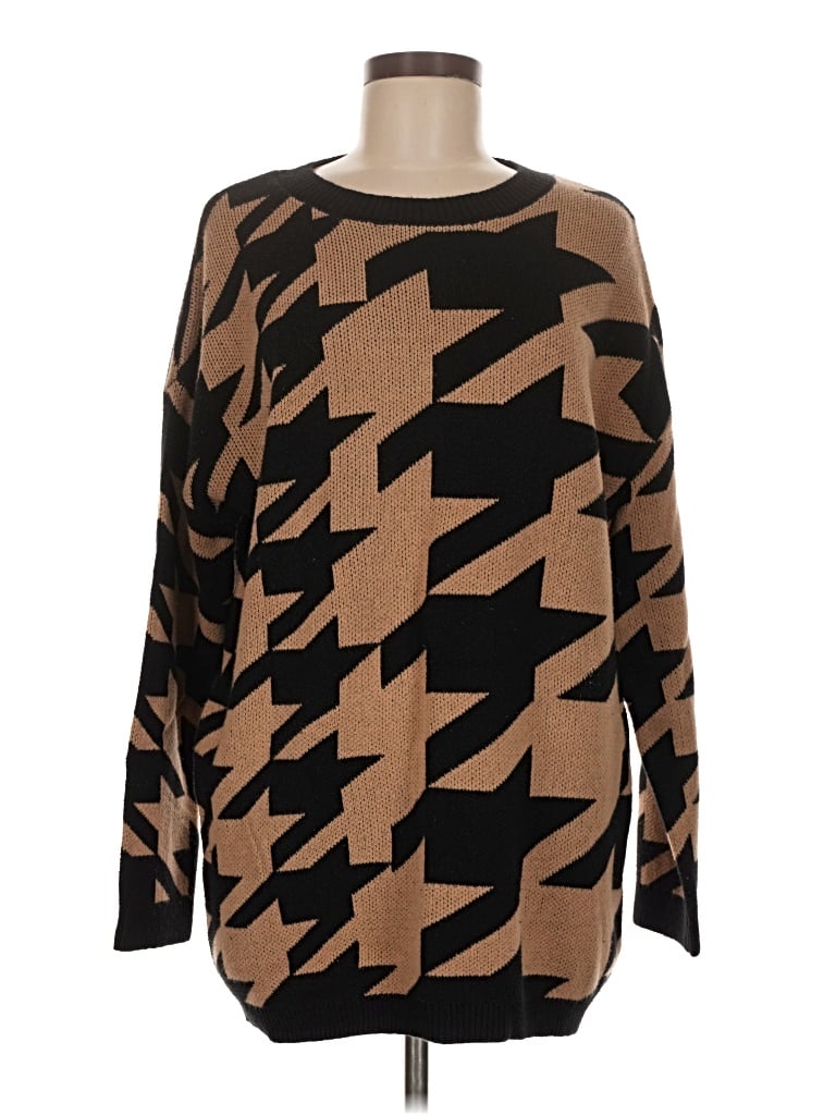 Pre-owned Express Pullover Sweater In Brown