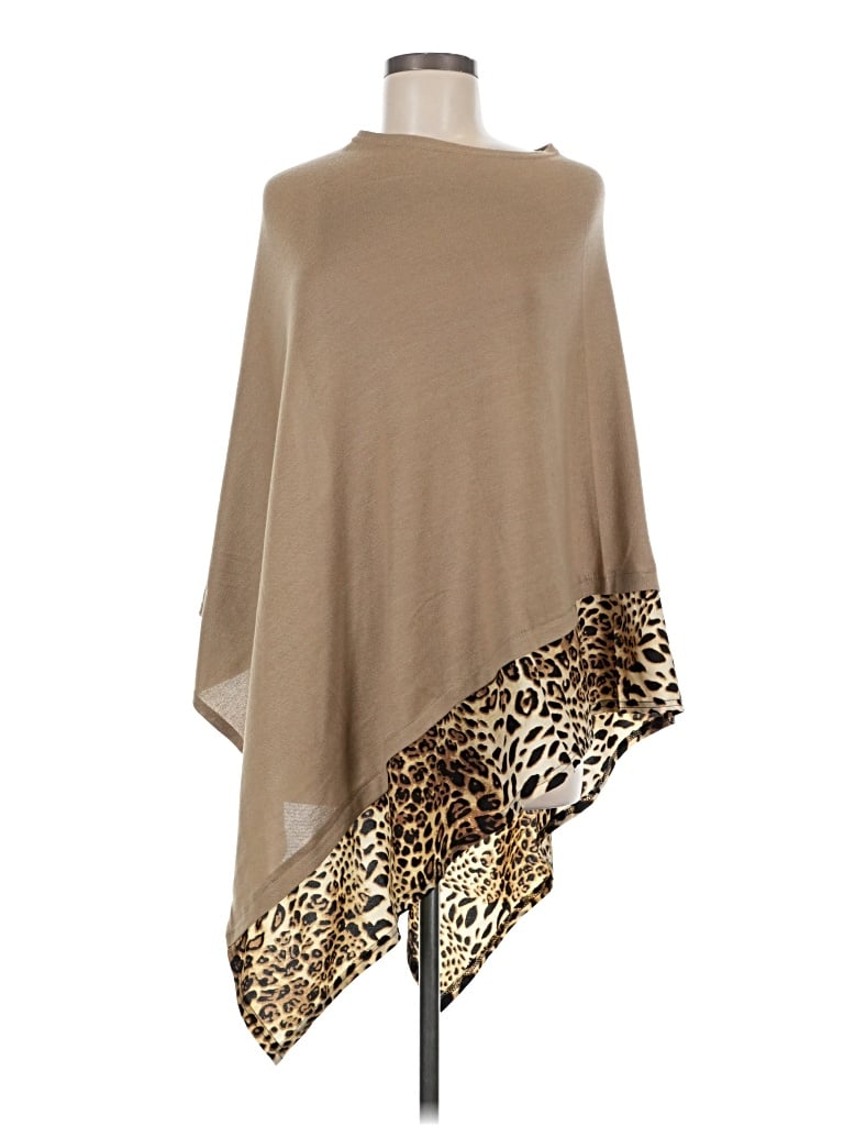 Pre-owned Unbranded Poncho In Tan