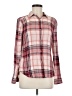 Fred David 100% Rayon Plaid Pink Long Sleeve Blouse Size S - photo 1