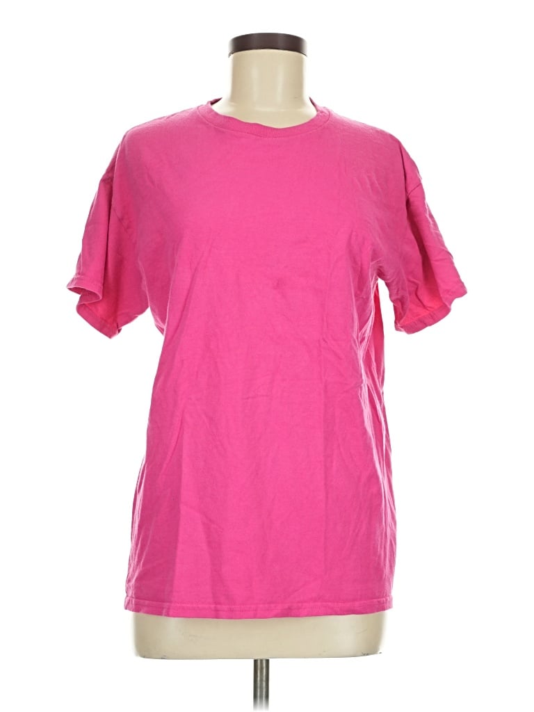 Pre-owned Gildan Short Sleeve T-shirt In Pink