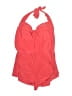 Aqua Green Solid Red Swimsuit Cover Up Size XL - photo 1