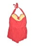 Aqua Green Solid Red Swimsuit Cover Up Size XL - photo 2