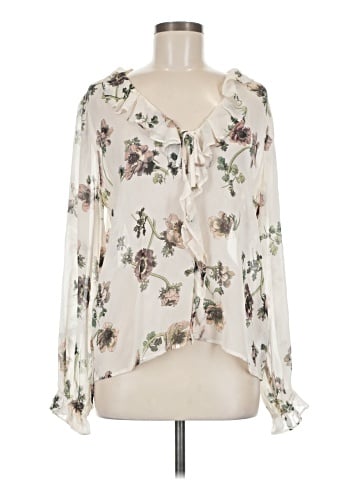 Paige Long Sleeve Silk Top (view 1)