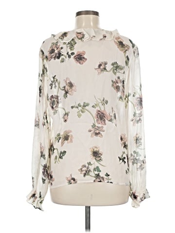 Paige Long Sleeve Silk Top (view 2)