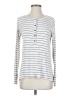 Peyton Jensen Silver Long Sleeve Henley Size S - photo 1
