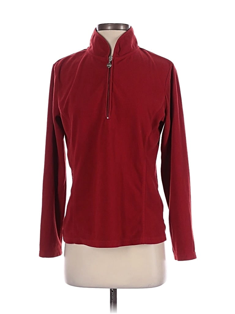 Pre-owned Ny & C Long Sleeve Top Burgundy Turtleneck Tops