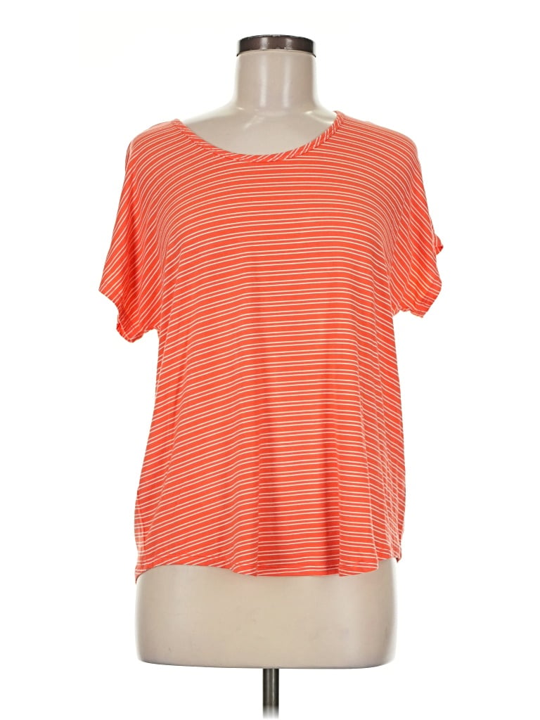 Pre-owned Lands' End Short Sleeve T-shirt In Orange