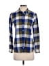 J.Crew 100% Cotton Plaid Blue Long Sleeve Button-Down Shirt Size 2 - photo 1