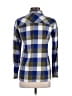 J.Crew 100% Cotton Plaid Blue Long Sleeve Button-Down Shirt Size 2 - photo 2