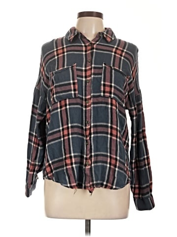 Charlotte Russe Long Sleeve Button-Down Shirt (view 1)