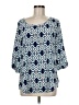 Peach Love 100% Polyester Blue 3/4 Sleeve Blouse Size M - photo 1