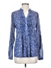 HD in Paris 100% Polyester Blue Long Sleeve Blouse Size 4 - photo 1