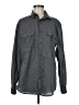 Alfani Houndstooth Gray Long Sleeve Button-Down Shirt Size M - photo 1
