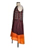 Bar III 100% Polyester Print Orange Casual Dress Size S - photo 5