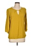Poetry Yellow 3/4 Sleeve Blouse Size 12 - photo 1