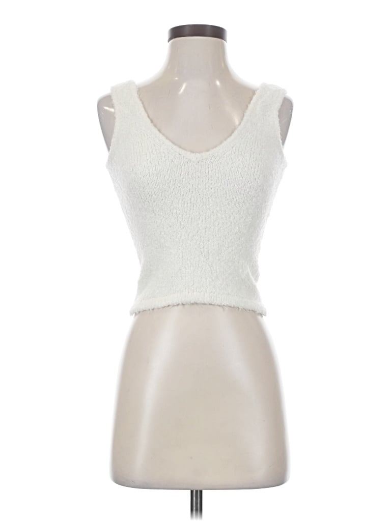Pre-owned Naadam Tank Top Ivory Strapless Neckline Tops
