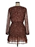 Lush 100% Polyester Animal Print Brown Cocktail Dress Size XL - photo 2