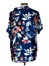 Unbranded 100% Polyester Floral Blue Short Sleeve Blouse Size L - photo 2