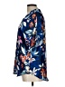 Unbranded 100% Polyester Floral Blue Short Sleeve Blouse Size L - photo 5