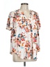 Torrid Floral Ivory 3/4 Sleeve Blouse Size Lg Plus (0) - photo 1
