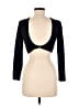 Unbranded Black 3/4 Sleeve Top Size M - photo 2