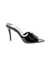 Saint Laurent 100% Leather Gray Black Romy Mule Sandals Size EU 38 - photo 1
