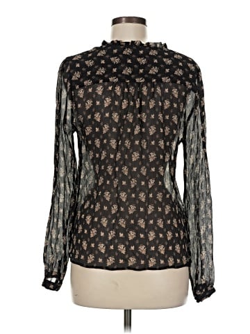 Paige Long Sleeve Silk Top (view 2)