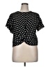 Lush Polka Dots Black Short Sleeve Blouse Size XL - photo 1