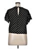 Lush Polka Dots Black Short Sleeve Blouse Size XL - photo 2