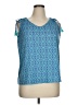 Caribbean Joe Teal Sleeveless Blouse Size XL - photo 1