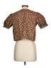 No Comment Brown Short Sleeve Blouse Size L - photo 2