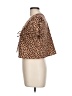 No Comment Brown Short Sleeve Blouse Size L - photo 5