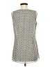 CAbi 100% Polyester Ivory Gray Sleeveless Blouse Size M - photo 2