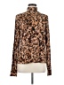 CAbi Animal Print Brown Pullover Sweater Size M - photo 1