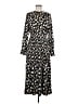 Max Mara 100% Polyester Print Black Pleated Dress Size 6 - photo 1