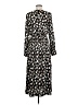 Max Mara 100% Polyester Print Black Pleated Dress Size 6 - photo 2