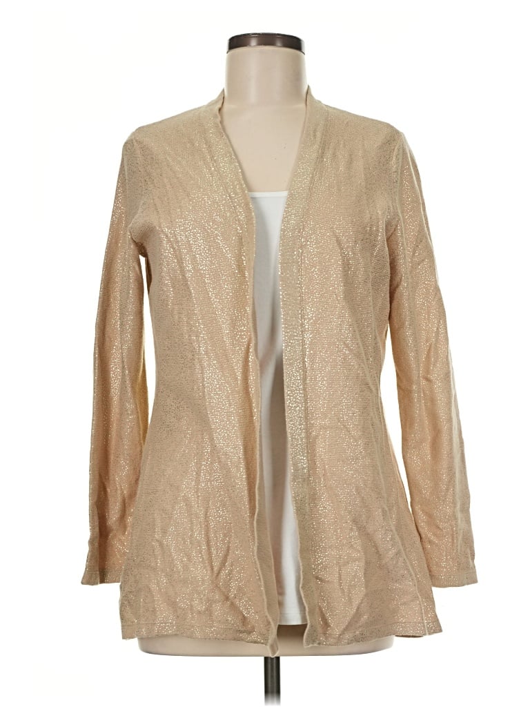 Pre-owned Chico's Cardigan Sweater In Tan