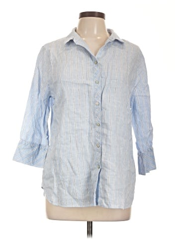 Chico's 3/4 Sleeve Button-Down Shirt (view 1)